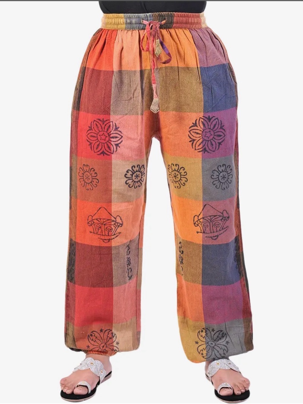The Collection Royal Cotton Harem Pants Boho Festival Hippie Joggers - Picture 6 of 6